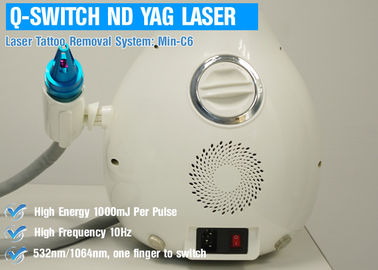 machine de retrait de tatouage de laser de commutateur de 1064nm Q, laser de ND Yag pour l'épilation